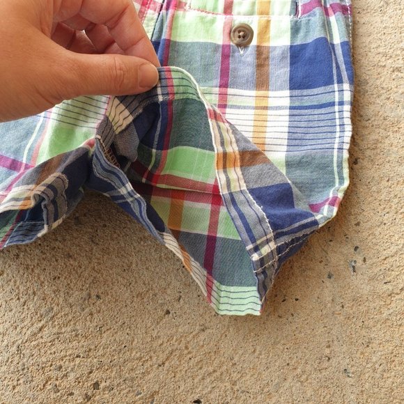 ralph lauren Baby Boy's 9 Months Bright Check Tartan plaid Classic Cotton Shorts - Picture 10 of 13